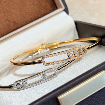 [⭐Haelin Jewelry]Move Pavé Diamond Bangle Bracelet M