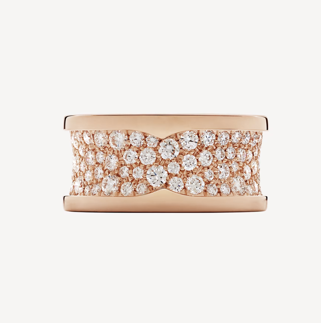 [⭐Haelin Jewelry]ZERO 1 WITH PAVED DIAMONDS ON THE SPIRAL RING