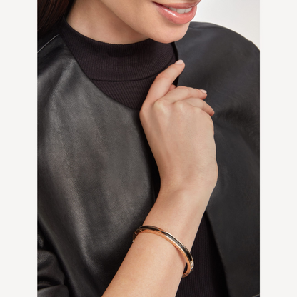 [⭐Haelin Jewelry]ZERO 1 PINK GOLD WITH BLACK CERAMIC BRACELET
