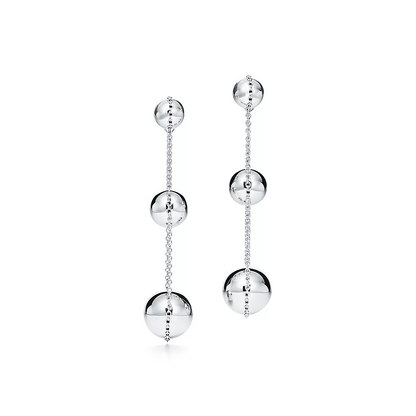 [Haelin Jewelry]TRIPLE DROP SILVER EARRINGS