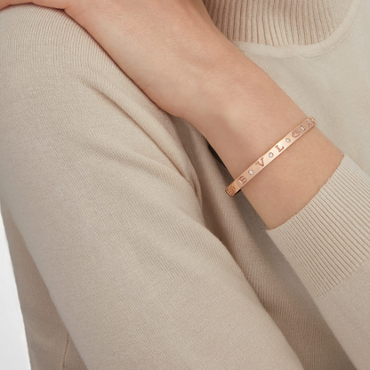 [⭐Haelin Jewelry]ZERO 1 PINK GOLD 12 DIAMONDS BRACELET