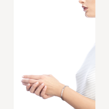 [⭐Haelin Jewelry]ZERO 1 SPIRAL LOGO SILVER BRACELET