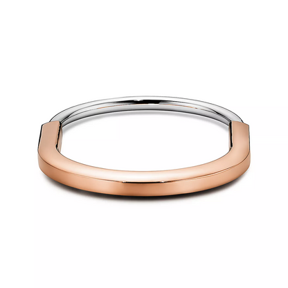[Haelin Jewelry]LOCK BRACELET ROSE AND WHITE GOLD