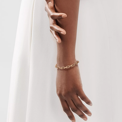 [Haelin Jewelry]HARDWEAR SMALL LINK 26 MOTIF PINK GOLD BRACELET
