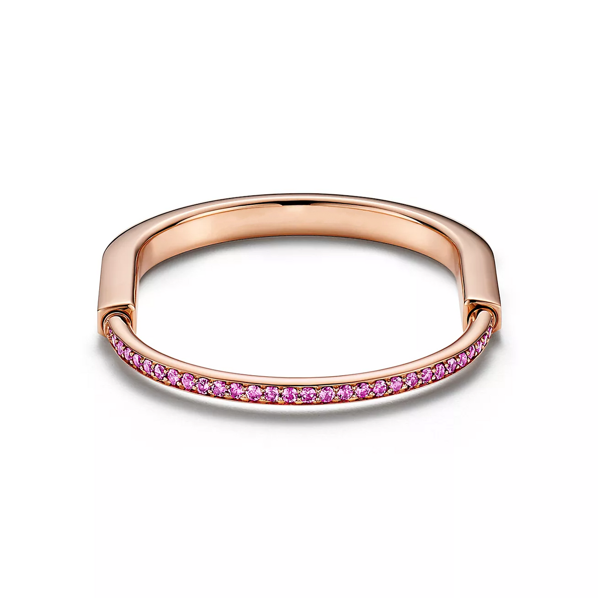 [Haelin Jewelry]LOCK BRACELET ROSE DIAMOND PINK GOLD
