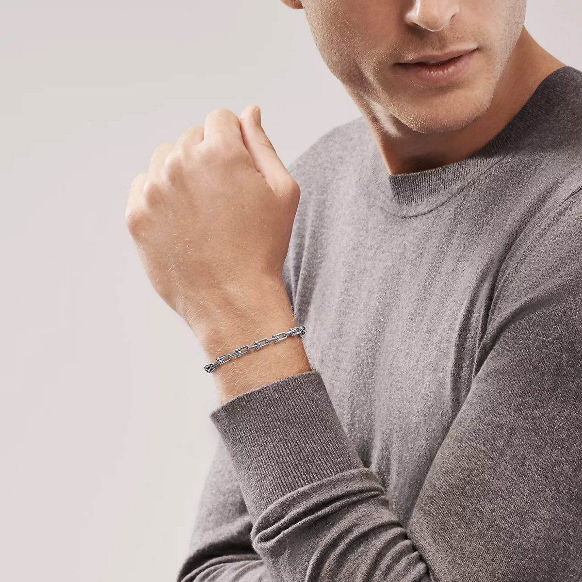 [Haelin Jewelry]HARDWEAR SMALL LINK 26 MOTIF SILVER BRACELET