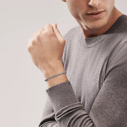 [Haelin Jewelry]HARDWEAR SMALL LINK 26 MOTIF SILVER BRACELET
