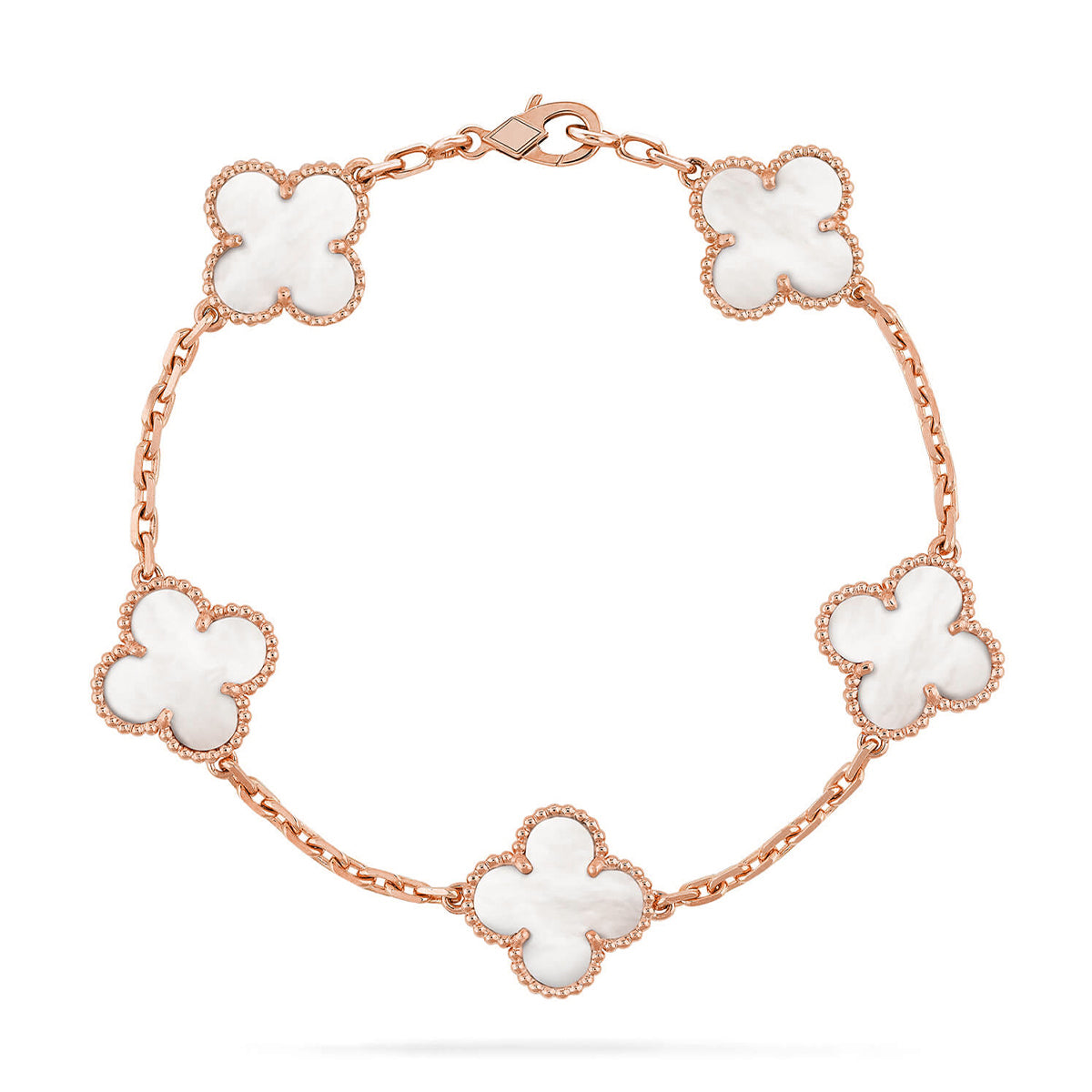 [⭐Haelin Jewelry]CLOVER WHITE PEARL MOP 5 MOTIF BRACELET COLLECTION