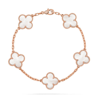 [⭐Haelin Jewelry]CLOVER WHITE PEARL MOP 5 MOTIF BRACELET COLLECTION