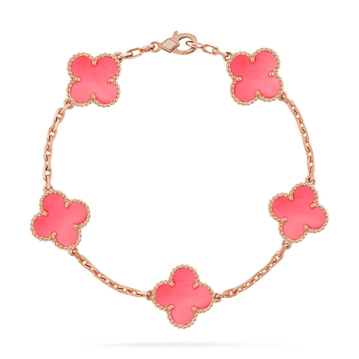 [⭐Haelin Jewelry] CLOVER 5 MOTIFS  PINK MOP BRACELET COLLECTION