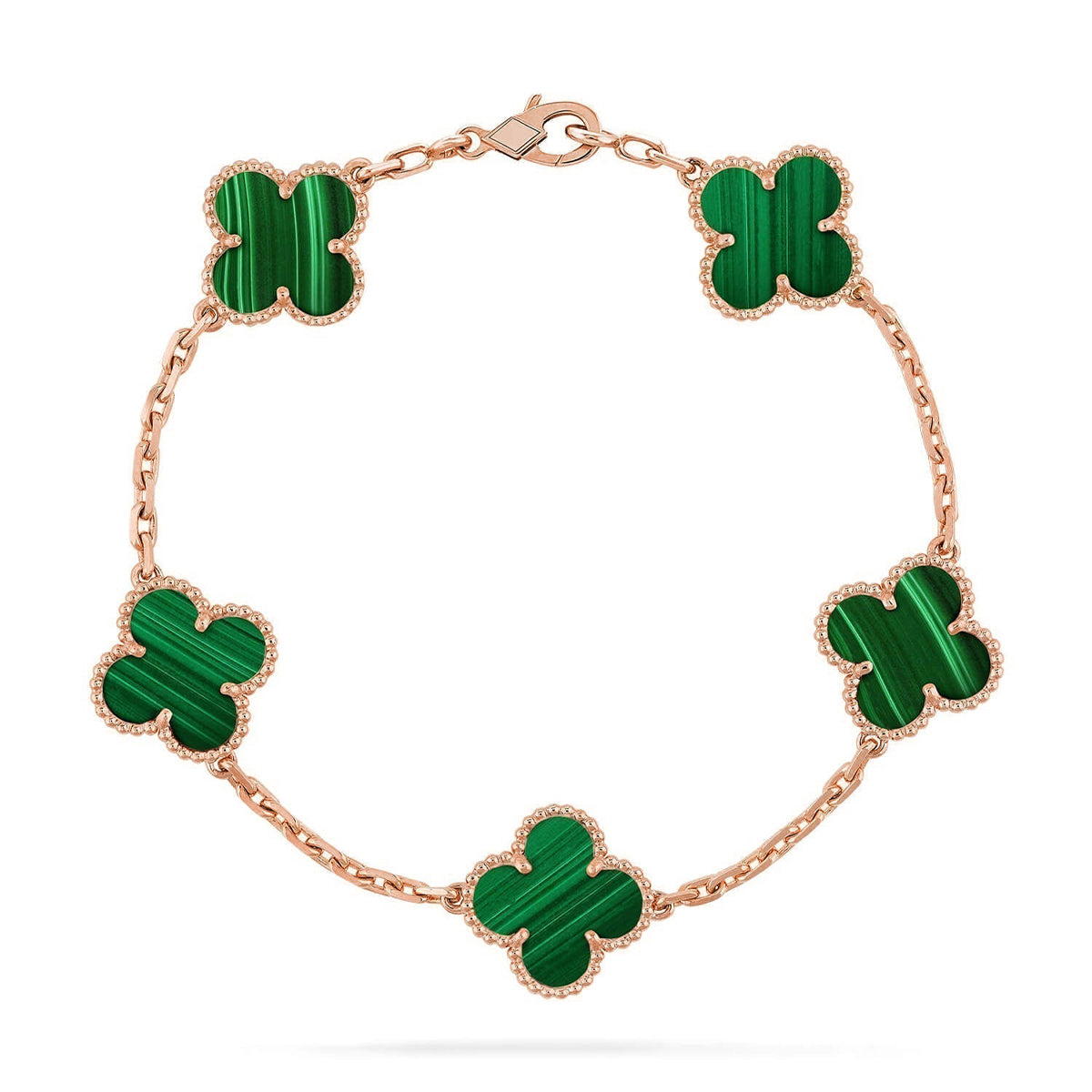 [⭐Haelin Jewelry] CLOVER 5 MOTIF MALACHITE BRACELET COLLECTION