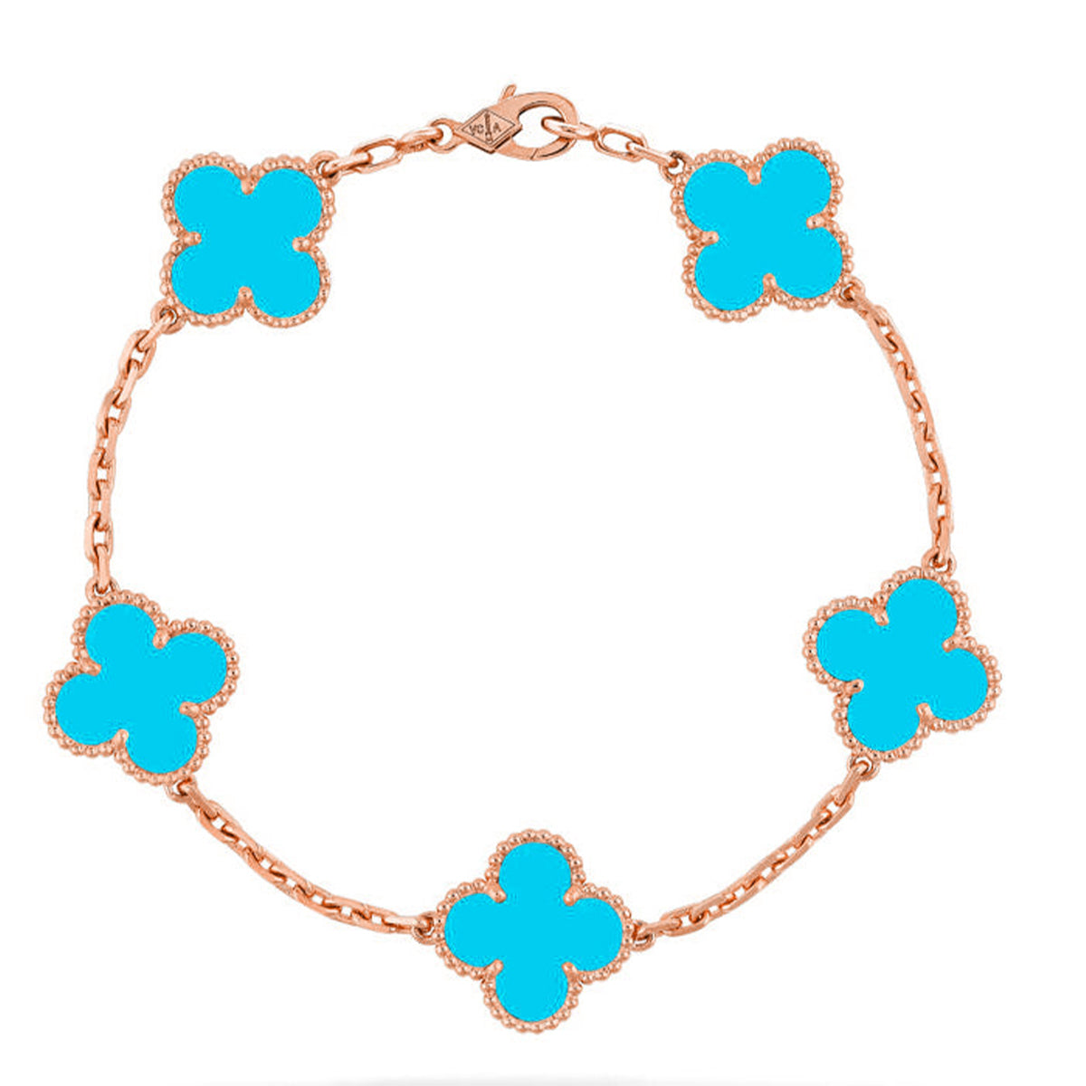 [⭐Haelin Jewelry] CLOVER 5 MOTIF TURQUOISE BRACELET COLLECTION