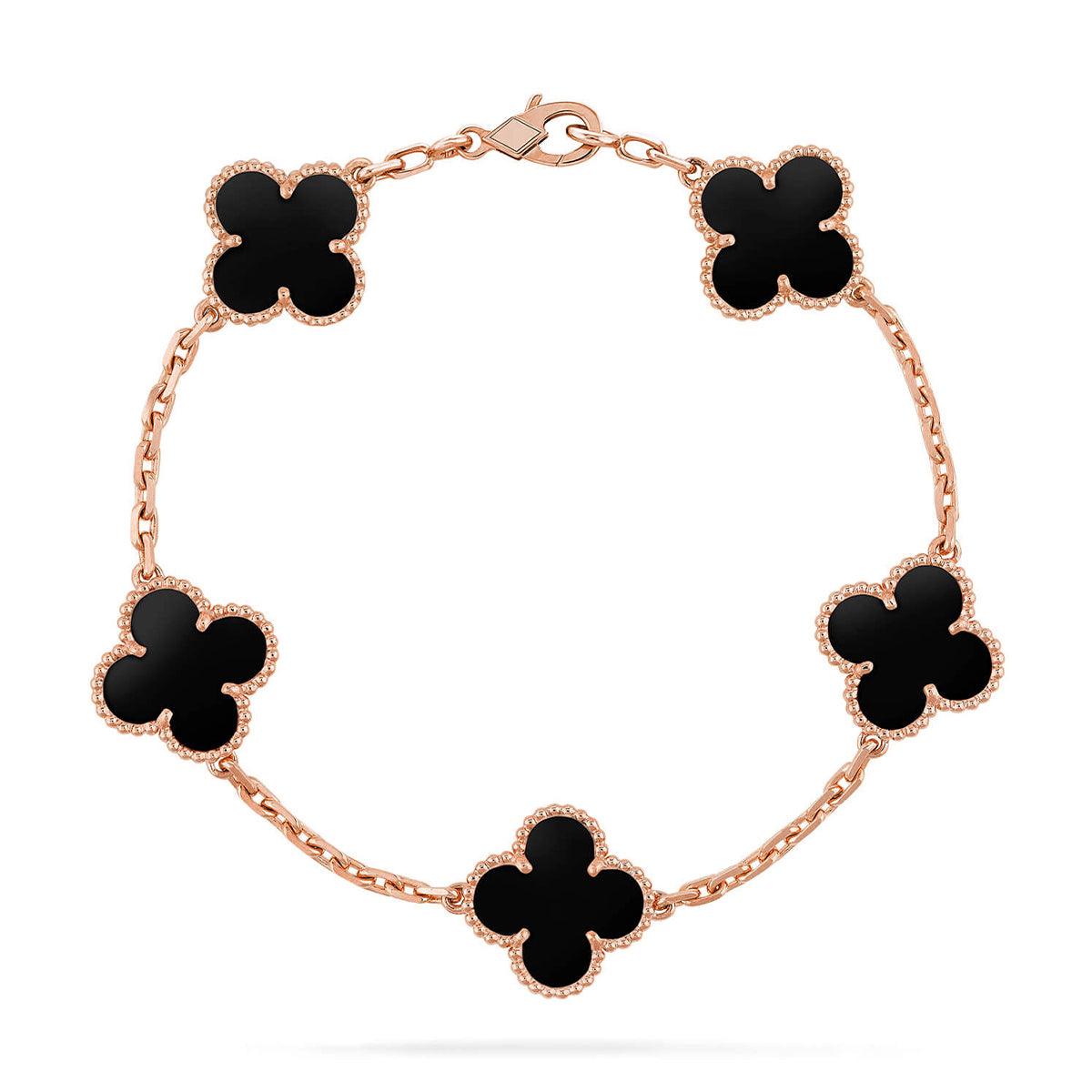 [⭐Haelin Jewelry] CLOVER 5 MOTIF ONYXS BRACELET COLLECTION