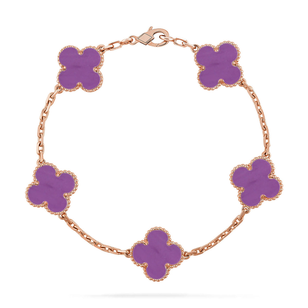 [⭐Haelin Jewelry] CLOVER 5 MOTIF VIOLET BRACELET COLLECTION