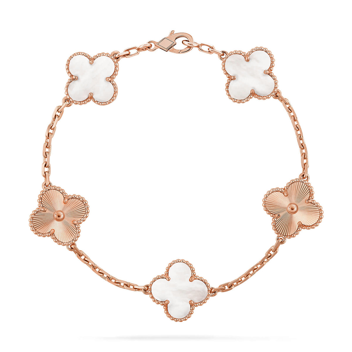 [⭐Haelin Jewelry]CLOVER WHITE PEARL MOP 5 MOTIF BRACELET COLLECTION