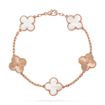 [⭐Haelin Jewelry]CLOVER WHITE PEARL MOP 5 MOTIF BRACELET COLLECTION