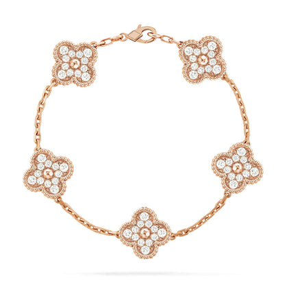 [⭐Haelin Jewelry] CLOVER 5 MOTIF FULL DIAMOND BRACELET COLLECTION