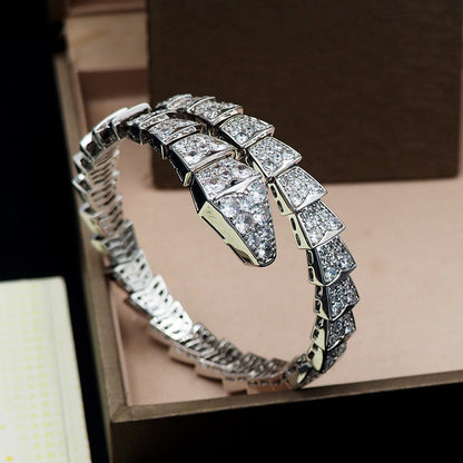 [⭐Haelin Jewelry]SERPENTI BRACELET 8MM SILVEE DIAMOND