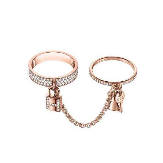 [⭐Haelin Jewelry]HM KELLY CLOCHETTE DOUBLE RING IN  WITH DIAMONDS