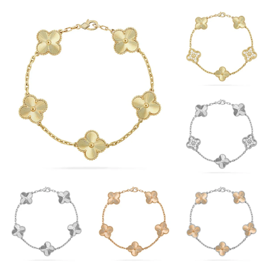 [⭐Haelin Jewelry] CLOVER 5 MOTIF LASER BRACELET COLLECTION