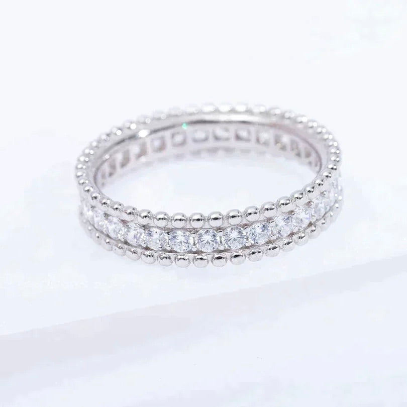[⭐Haelin Jewelry]PERLEE DIAMOND SILVER RING