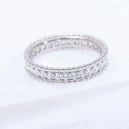 [⭐Haelin Jewelry]PERLEE DIAMOND SILVER RING