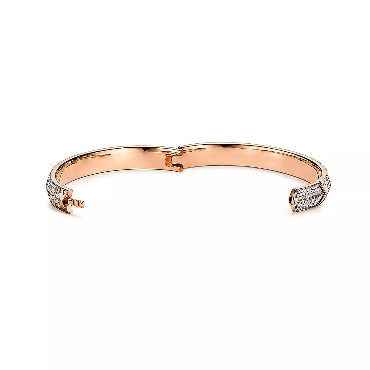 [Haelin Jewelry]ATLAS X PINK GOLD DIAMOND PAVED BRACELET