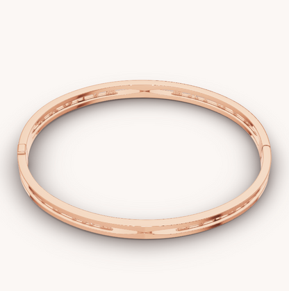 [⭐Haelin Jewelry]ZERO 1 SPIRAL LOGO PINK GOLD BRACELET