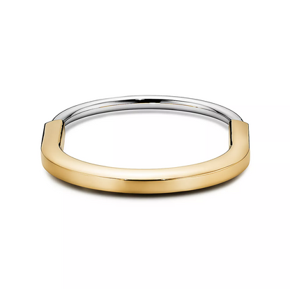 [Haelin Jewelry]LOCK BRACELET YELLOW AND WHITE GOLD