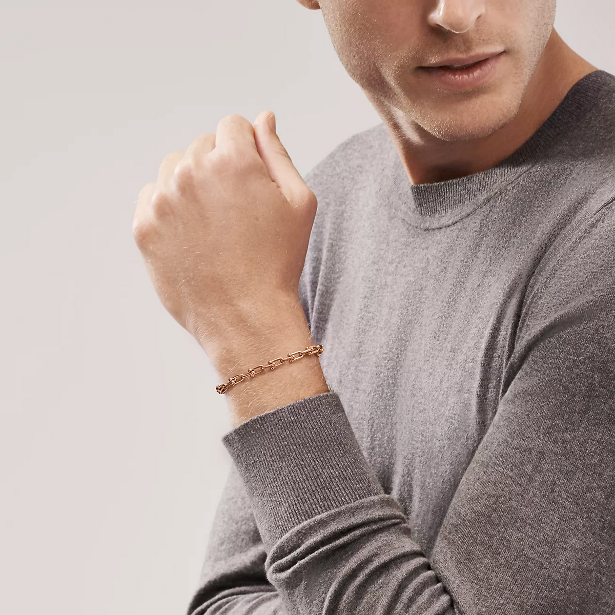 [Haelin Jewelry]HARDWEAR SMALL LINK 26 MOTIF PINK GOLD BRACELET
