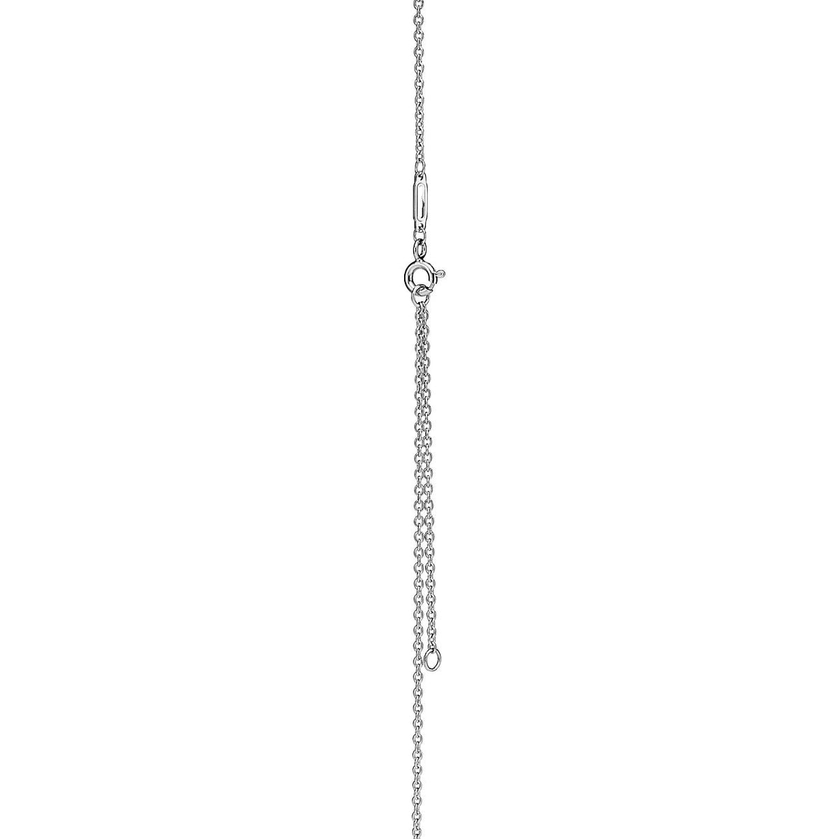 [Haelin Jewelry]KNOT PENDANT SILVER DIAMOND NECKLACE