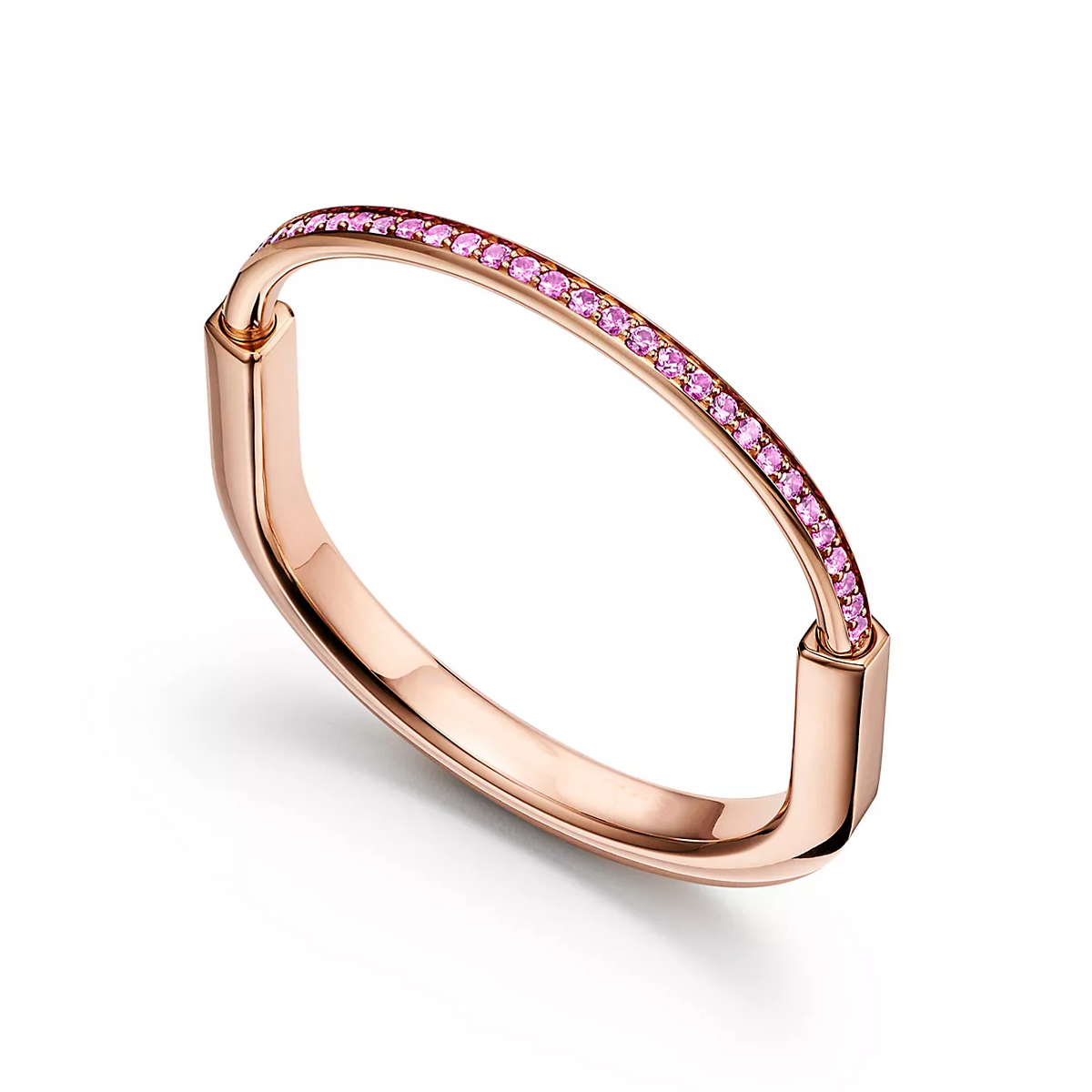 [Haelin Jewelry]LOCK BRACELET ROSE DIAMOND PINK GOLD