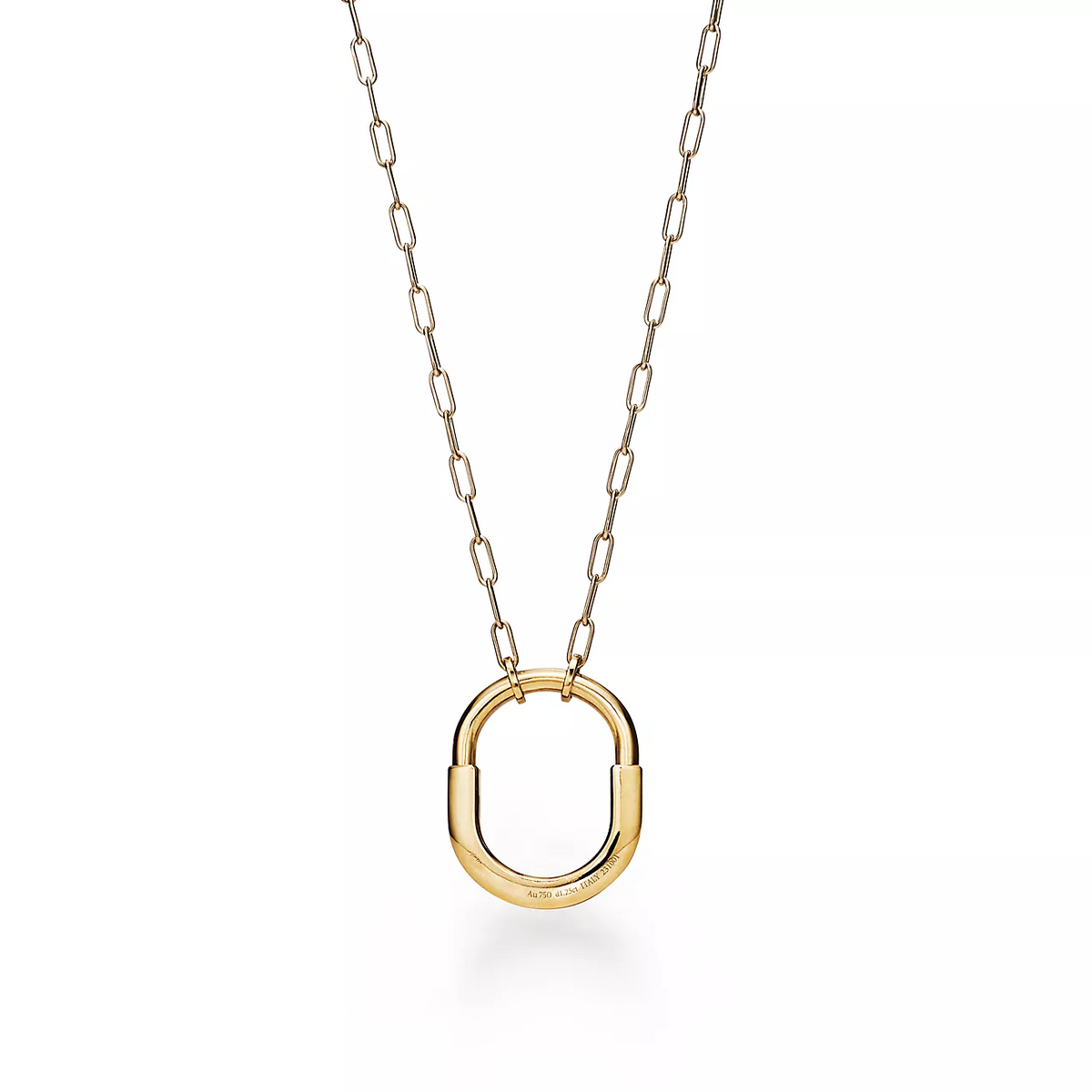 [Haelin Jewelry]LOCK NECKLACE MEDIUM PENDANT GOLD PAVED DIAMONDS