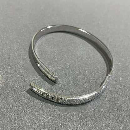 [⭐Haelin Jewelry]Move Noa Rose Gold Pavé Diamond Bangle Bracelet