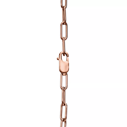 [Haelin Jewelry]LOCK SMALL PENDANT PINK DIAMOND PINK GOLD NECKLACE