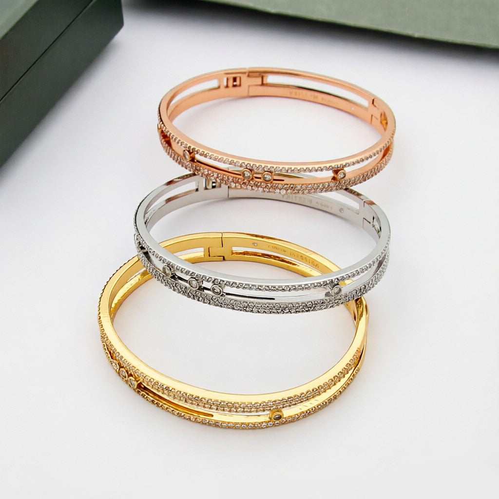 [⭐Haelin Jewelry]Move Romane pavé bangle