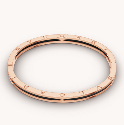 [⭐Haelin Jewelry]ZERO 1 PINK GOLD WITH BLACK CERAMIC BRACELET