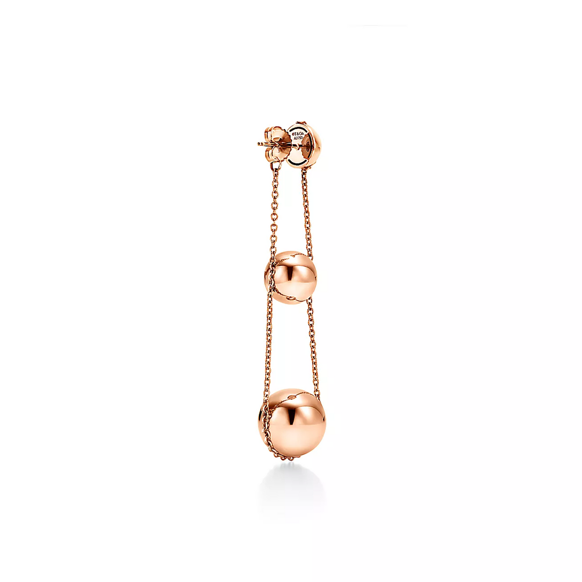 [Haelin Jewelry]TRIPLE DROP PINK GOLD EARRINGS