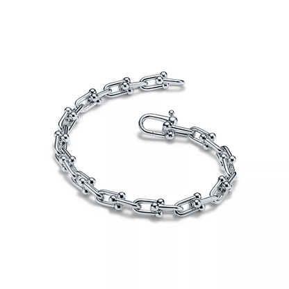 [Haelin Jewelry]HARDWEAR SMALL LINK 26 MOTIF SILVER BRACELET