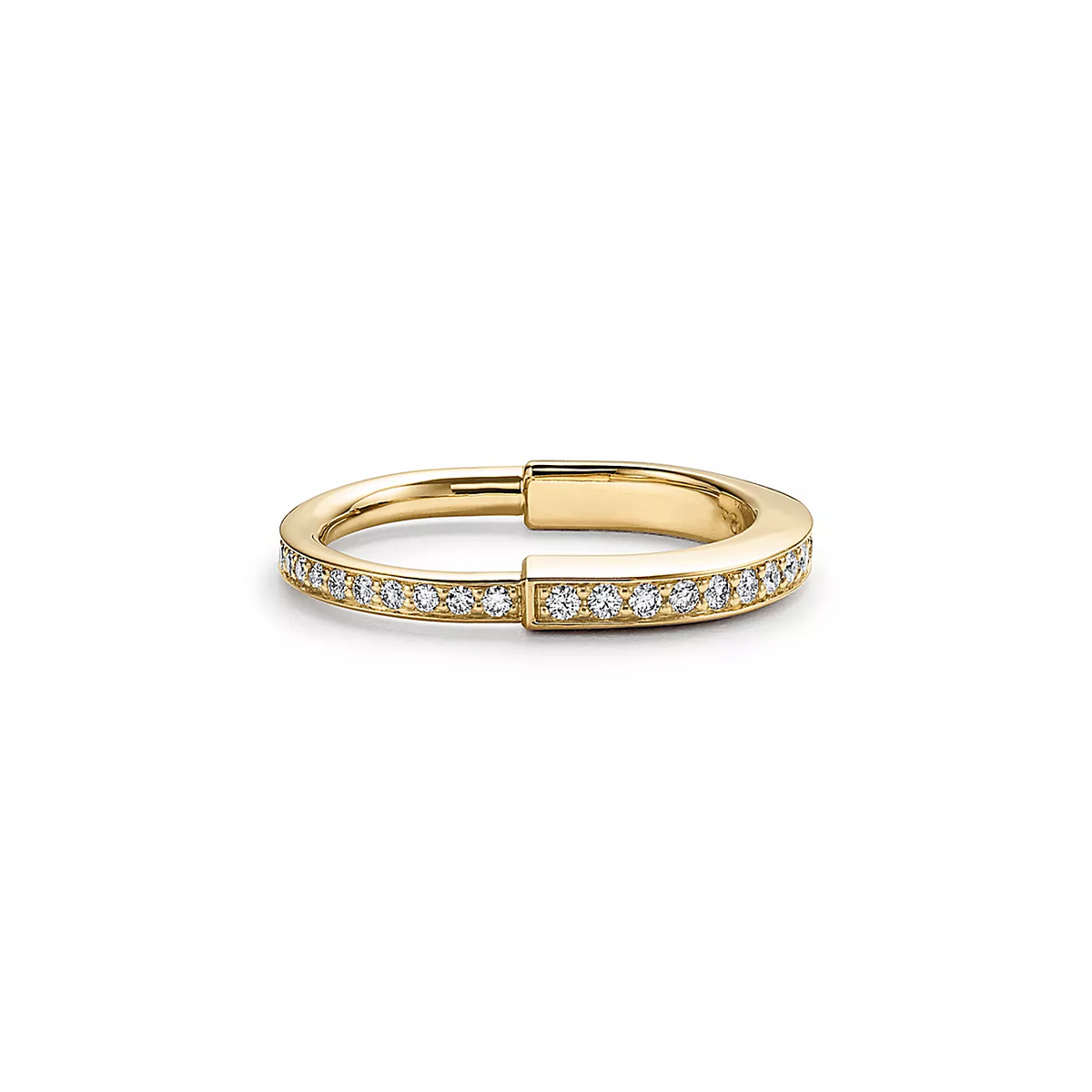 [Haelin Jewelry]LOCK RING GOLD DIAMOND PAVED
