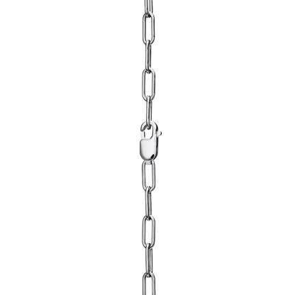 [Haelin Jewelry]LOCK NECKLACE MEDIUM PENDANT SILVER PAVED DIAMONDS