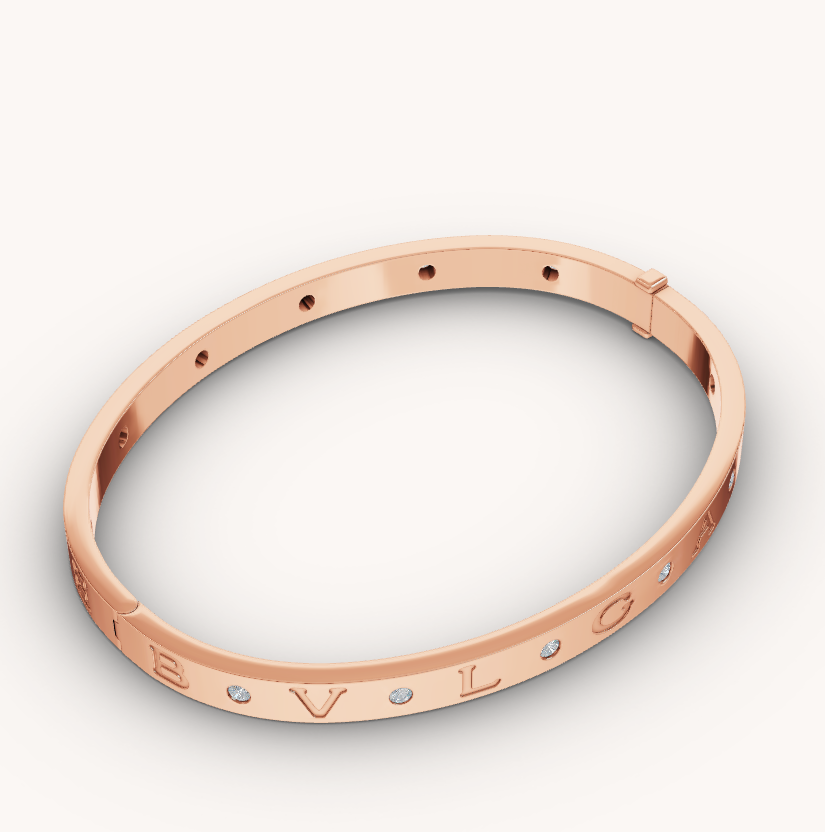 [⭐Haelin Jewelry]ZERO 1 PINK GOLD 12 DIAMONDS BRACELET