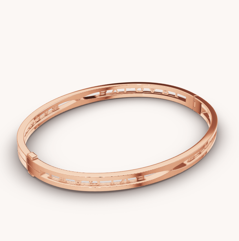 [⭐Haelin Jewelry]ZERO 1 SPIRAL LOGO PINK GOLD BRACELET
