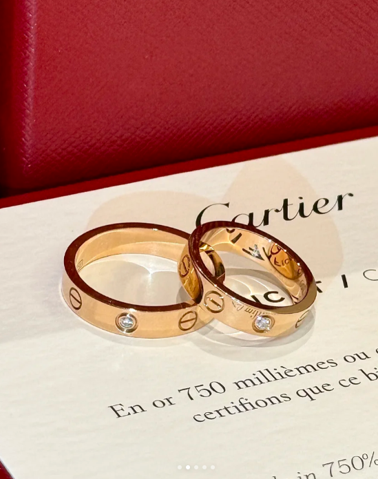[⭐Haelin Jewelry]LOVE RING 4MM 1 DIAMOND