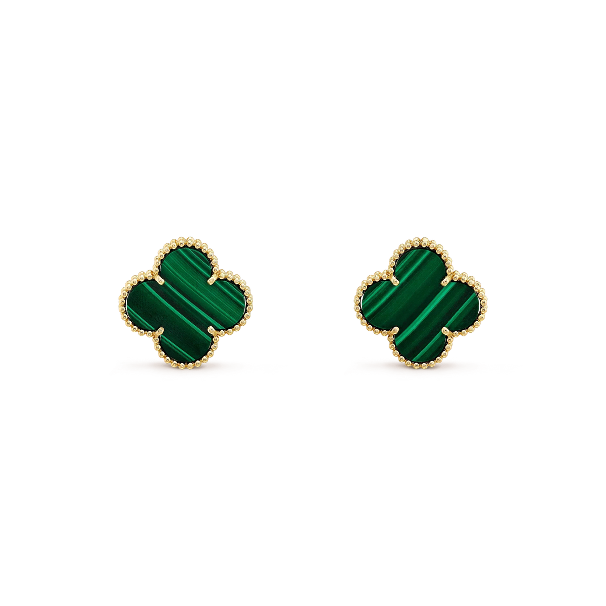 [⭐Haelin Jewelry]CLOVER MINI 9.5MM MALACHITE  EARRINGS