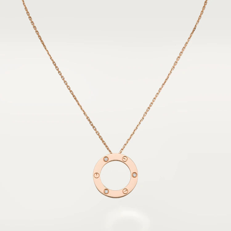 [⭐Haelin Jewelry]LOVE NECKLACE 16MM 3 DIAMONDS
