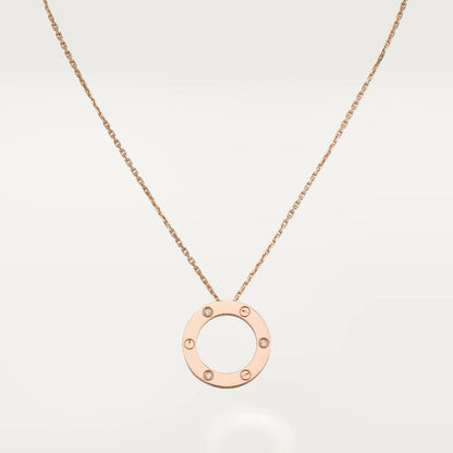 [⭐Haelin Jewelry]LOVE NECKLACE 16MM 3 DIAMONDS