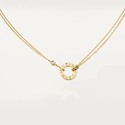 [⭐Haelin Jewelry]LOVE NECKLACE 16MM 2 DIAMONDS