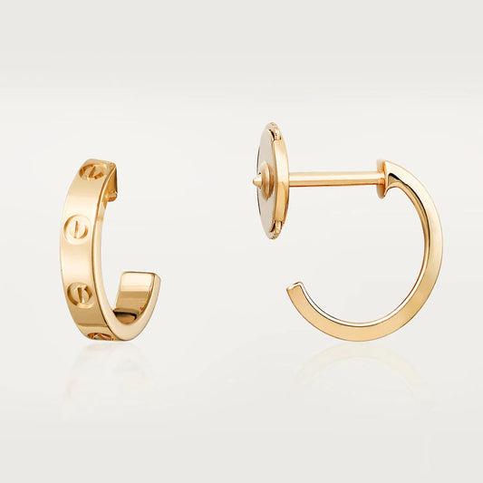 [⭐Haelin Jewelry]LOVE EARRINGS 2.65MM PINK GOLD