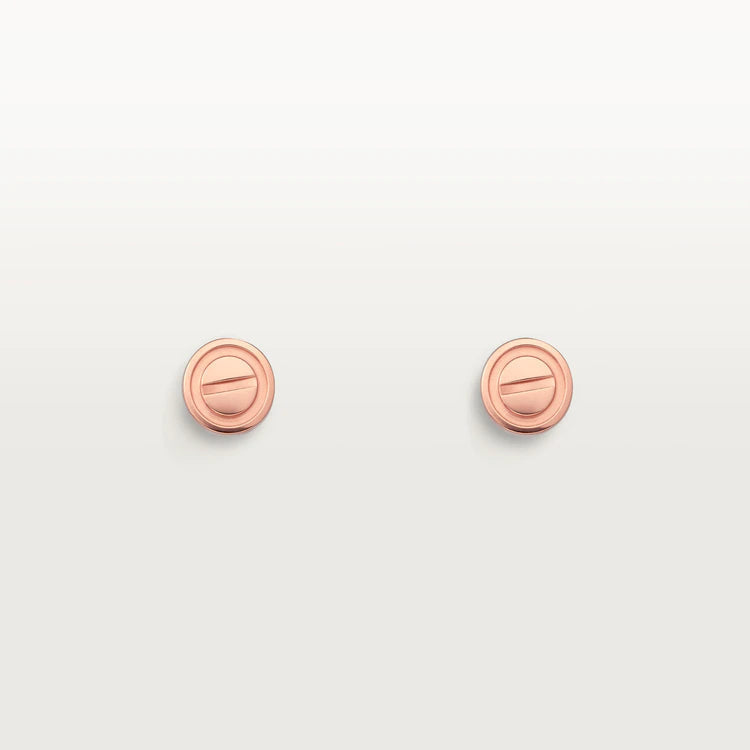 [⭐Haelin Jewelry]LOVE EARRINGS PINK GOLD 10MM